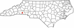Location of Mooresboro, North Carolina