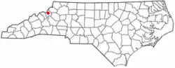 Location of Newland, North Carolina