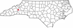 Location in North Carolina