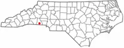 Location of Patterson Springs, North Carolina