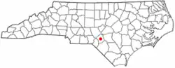 Location of Raeford, North Carolina