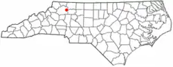 Location of Ronda, North Carolina