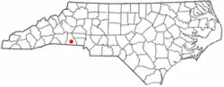 Location of Shelby, North Carolina