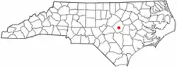 Location in Johnston County and the state of North Carolina