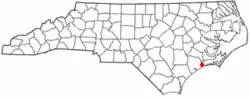 Location within the state of North Carolina