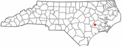 Location of Vanceboro, North Carolina