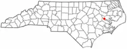 Location of Washington Park, North Carolina