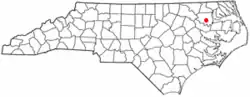 Location of Windsor, North Carolina