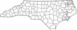 Location of Winfall, North Carolina