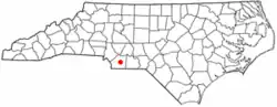 Location of Wingate, North Carolina