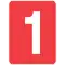 National Cycle Network Sign for Route 1 - Cropped to number.