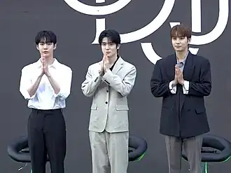 NCT DoJaeJung in June 2023 L–R: Doyoung, Jaehyun, and Jungwoo