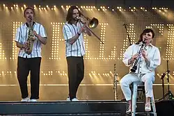 Caravan Palace performing at Nuit de l'Erdre Festival, July 2024