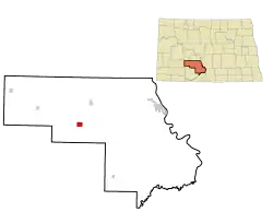 Location of Almont, North Dakota