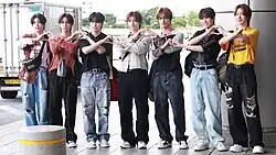 Nexz in September 2024 L–R: Yuki, So Geon, Haru, Yu, Seita, Hyui, and Tomoya