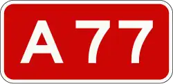 A77 motorway shield}}