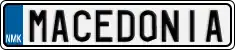 Macedonian vanity plate