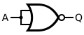 Circuit diagram: NOR(A, A)