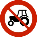 No tractors, or motor vehicles slower than 40&nbsp;km/h
