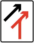 Merging roads with speed regulation lane