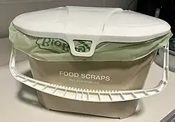 small household compost bin for individual use.