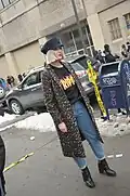 New York streetwear fashion showing off oversized layering and high-low styling in 2017.