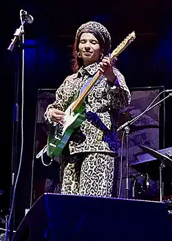 Iqbal performing at the Albert Hall in Manchester, 2025