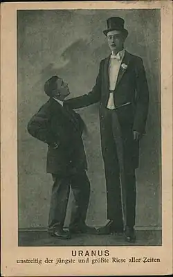 Nacken in a German circus as "Uranus" at age 19