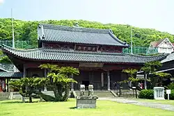 Edo period (1600-1868) Daiyū Hōden of Kōfuku-ji in Nagasaki, Nagasaki, Japan. Built in 1689.
