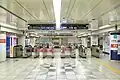 The ticket barriers to the Tokyo Metro Marunouchi Line platforms in August 2023