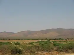 The Nallamallas from a distance during the dry season