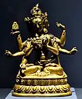 Sino-Tibetan Namgyälma statue from the 19th century; gilded bronze; Linden Museum, Stuttgart