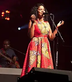Nancy Vieira performing in Łódź, Poland, 2016