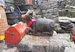Nandi at the Tungnath Temple