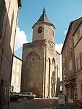 Nant: The fortified belltower of the church