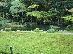 Nanzen-ji garden, Kyoto, built by Musō Soseki. Not all Zen gardens were made of rock and sand; monks here contemplated a forest scene.