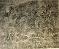 Bodhisattvas incised on Lotus Petal of the throne of the main Buddha, 8th century.