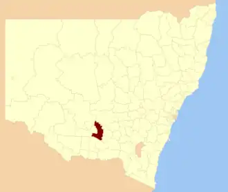 Location in New South Wales