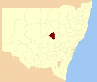 Location in New South Wales