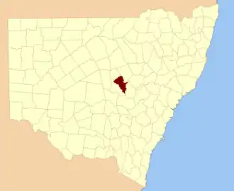 Location in New South Wales