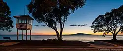Narrow Neck Beach with Rangitoto island