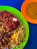 Nasi dalca, a varian of nasi kandar commonly served with kuah dalcha