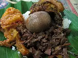 Nasi Gudeg, mostly found in Yogyakarta and Surakarta