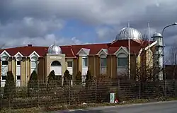 the mosque as seen from the road