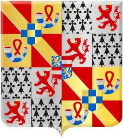 Coat of arms of Rene of Chalons as Prince of Orange.[50]