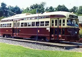 Photo of Toronto PCC streetcar 4603 at National Capital Trolley Museum in 2002.