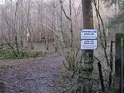 Sign identifying a Natura 2000 site in Belgium