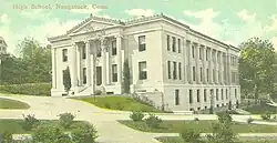 Naugatuck High School (c. 1910), designed by McKim, Mead & White; now Hillside Intermediate School