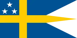 Admiral/General[c] command flag (3 stars)[12] (1905–1972)