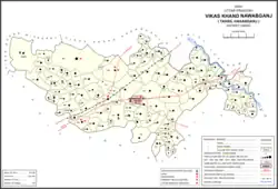 Map showing Hasnapur (#078) in Nawabganj CD block